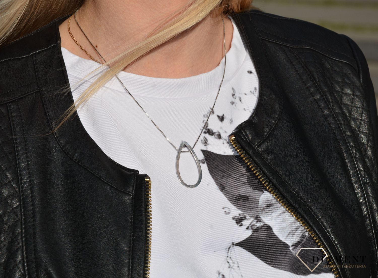 Naszyjnik srebrny łezka Dall'Acqua NSZ 000000 180 1.JPG